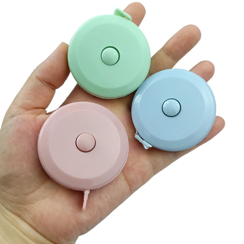 FKEYTO 4 Pack Tape Measure Measuring Tape Tool for Body Fabric Sewing Tailor Cloth Knitting Home Craft Measurements, 60-Inch (Green,Macaron Blue,Pink) - Image 3